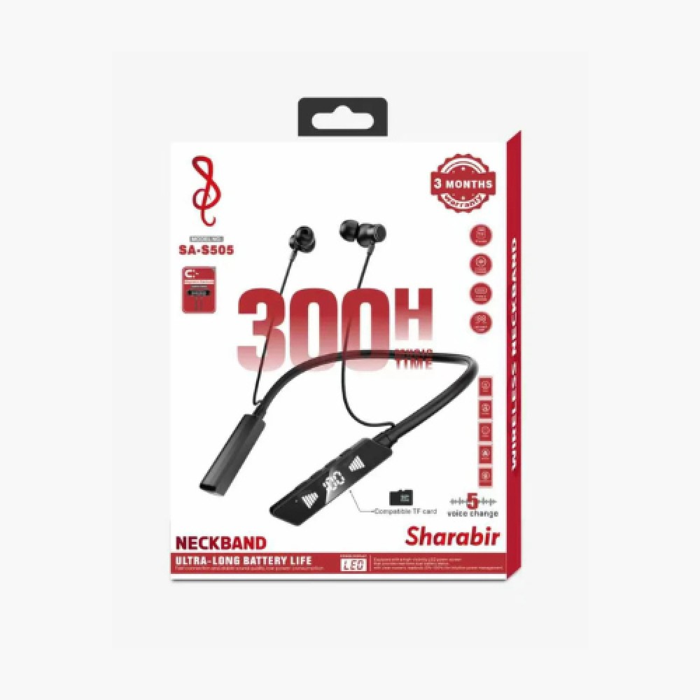 Wireless Neckband Bluetooth 5.3 with 300H Playback & Deep Bass - Headphone/Airbuds | Shopizino